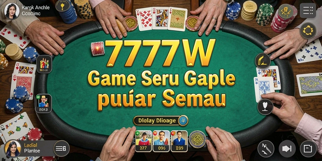 Tampilan gameplay seru di <strong>7777W</strong> saat bermain Gaple.