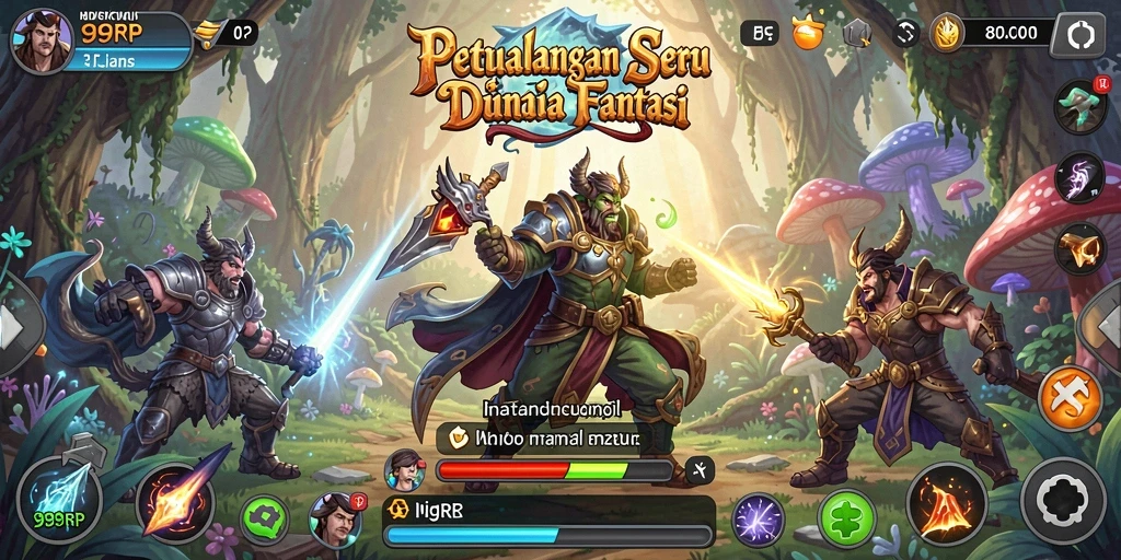 Tampilan gameplay <strong>99RP</strong> yang menampilkan aksi petualangan seru.