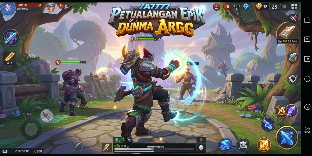 Screenshot utama A7777 menampilkan aksi pertarungan yang mendebarkan.