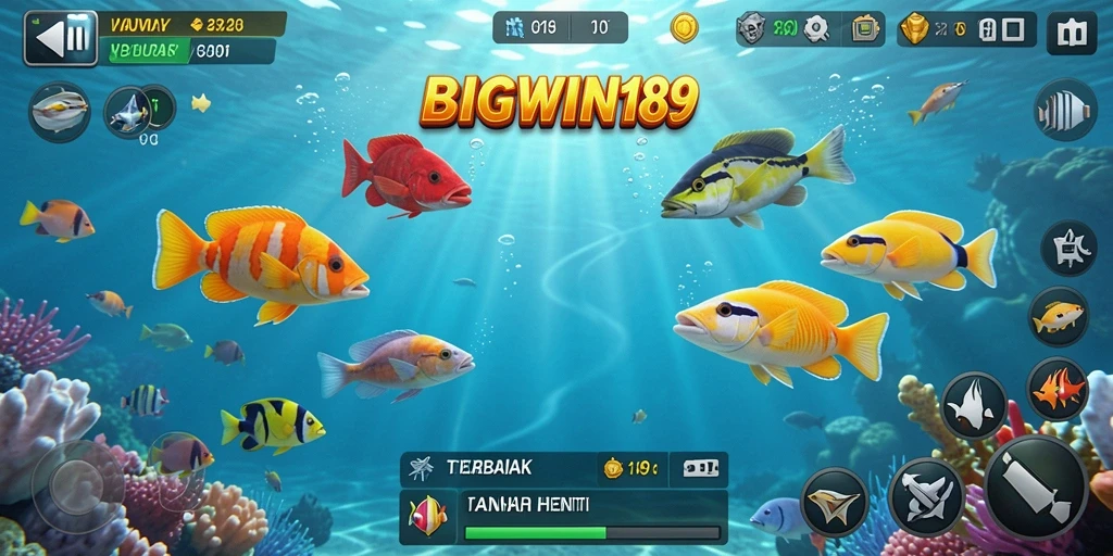 Tampilan gameplay seru dalam game Tembak Ikan BIGWIN189.