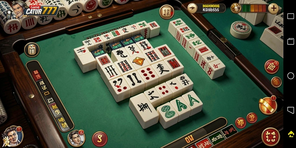 Tangkapan layar gameplay <strong>CATUR777</strong> yang menampilkan aksi seru di papan <strong>Mahjong</strong>.