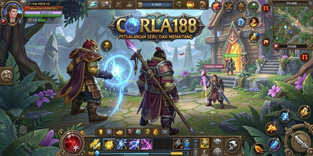 Gameplay CORLA188 menampilkan pertarungan epik dan eksplorasi dunia yang luas.