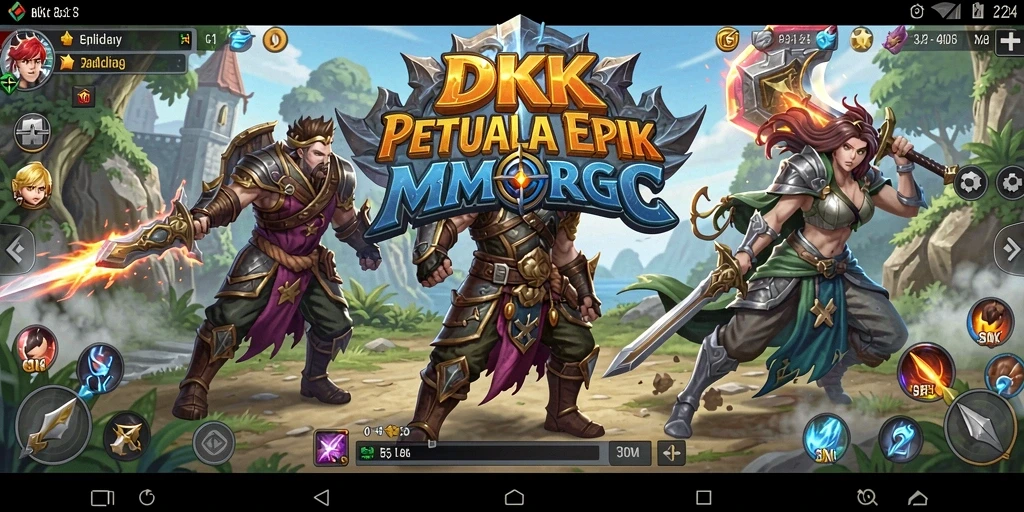 Tampilan gameplay DKK yang menakjubkan dalam petualangan MMORPG.