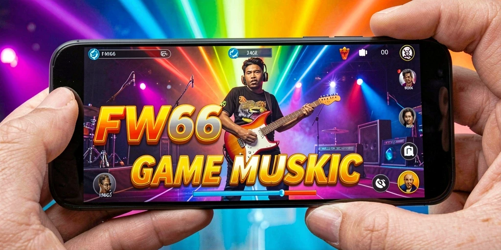 Screenshot gameplay FW66 menampilkan momen seru saat bermain musik.