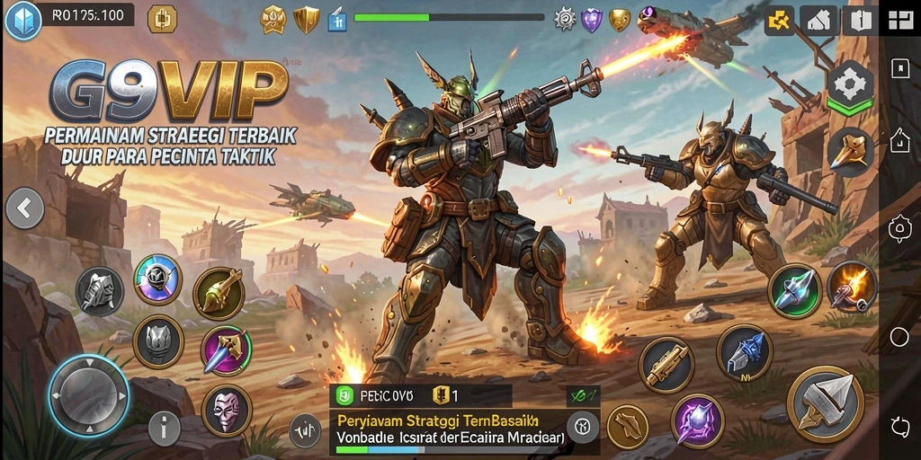 Tampilan gameplay G9VIP yang penuh strategi dan tindakan.