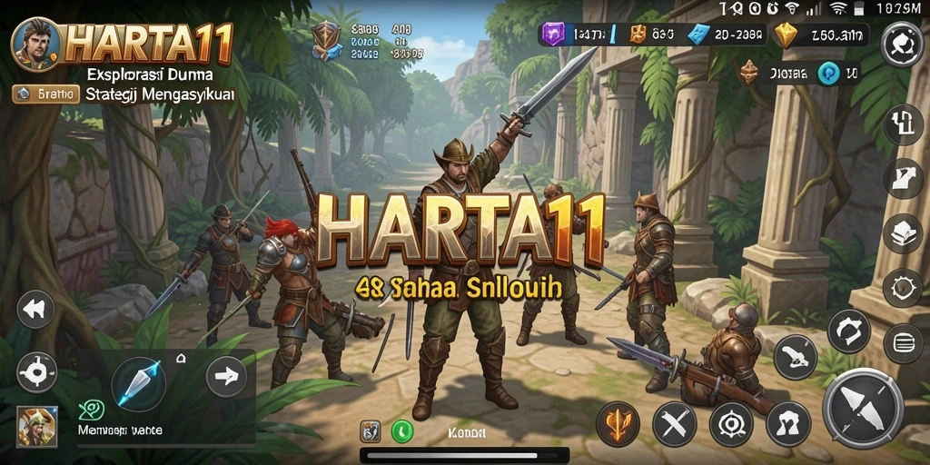 Tampilan gameplay SLG HARTA11 yang penuh aksi dan strategi.