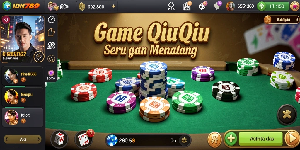 Tampilan menarik gameplay QiuQiu di IDN789.