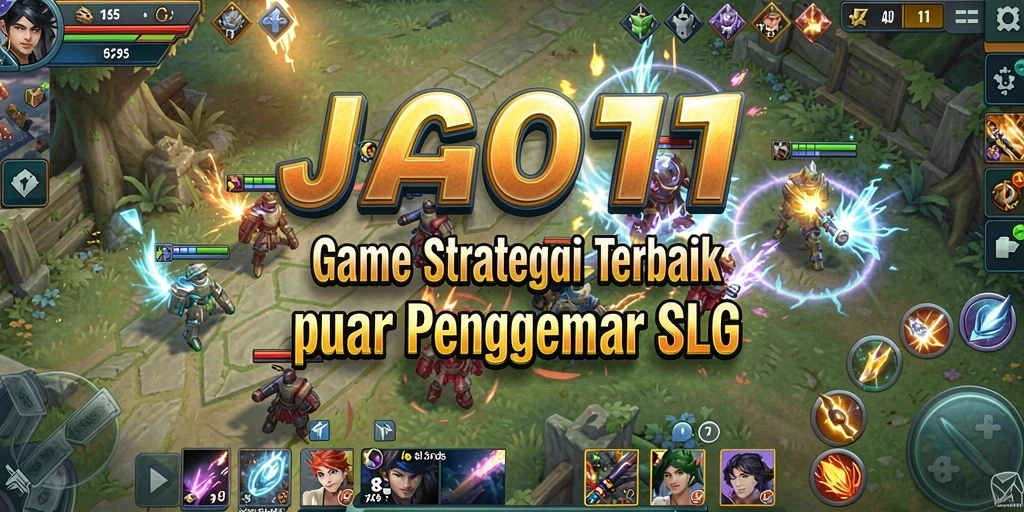 Screenshot JAGO11 menampilkan pertempuran strategi yang intens.