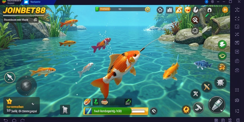 Tampilan gameplay JOINBET88 yang menampilkan aksi memancing yang seru dan menantang.