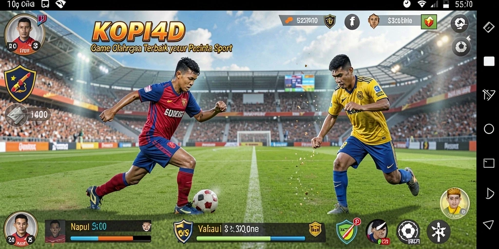 Tampilan gameplay seru dari KOPI4D menunjukkan aksi olahraga yang mendebarkan.