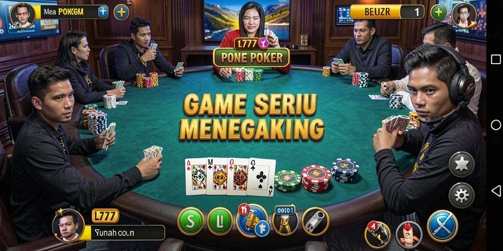 Tampilan menegangkan dari permainan Poker di L777.