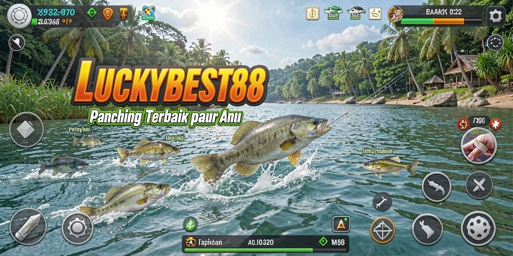 Tampilan gameplay menarik dari LUCKYBEST88 saat memancing.