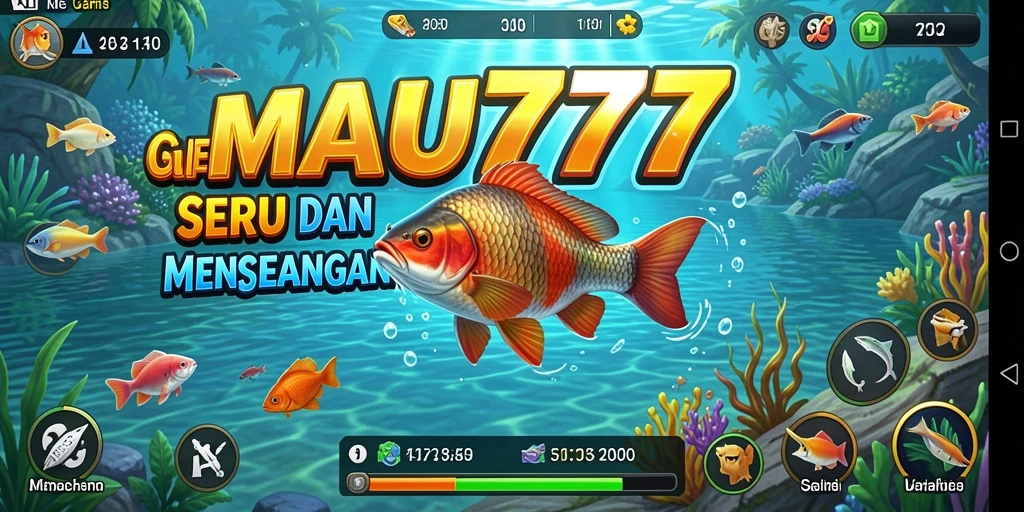 Tampilan gameplay MAU777 yang menarik saat menangkap ikan.