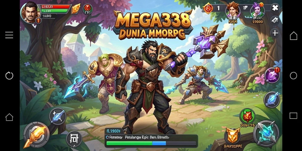 Tampilan gameplay epik dalam dunia fantasi MEGA338.