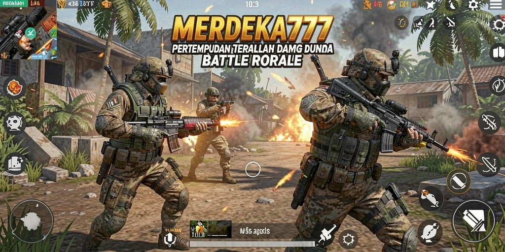 Tampilan gameplay seru di MERDEKA777 saat pertempuran berlangsung.