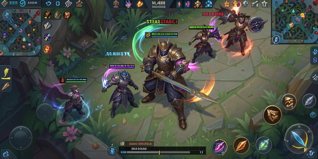 Screenshot gameplay <strong>MLBB8</strong> menampilkan pertarungan seru di medan perang.