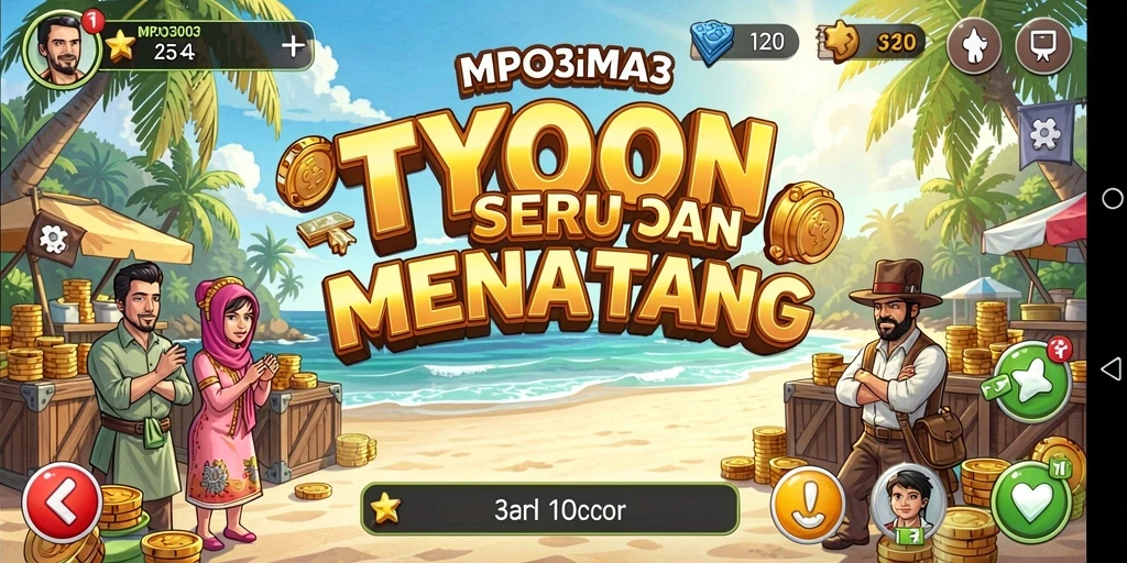 Tampilan gameplay MPO303 yang menampilkan pengelolaan bisnis Tycoon.