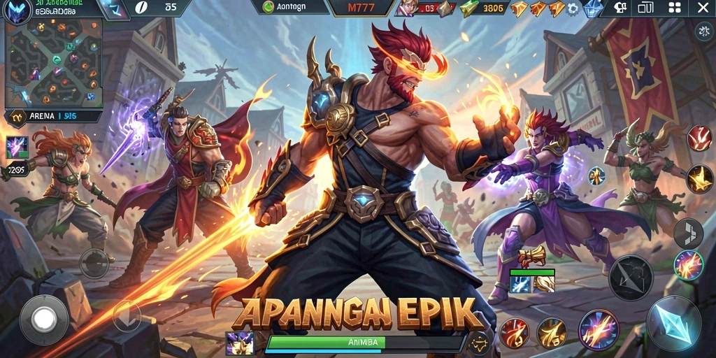 Gameplay seru dan strategis di arena MOBA MT777.