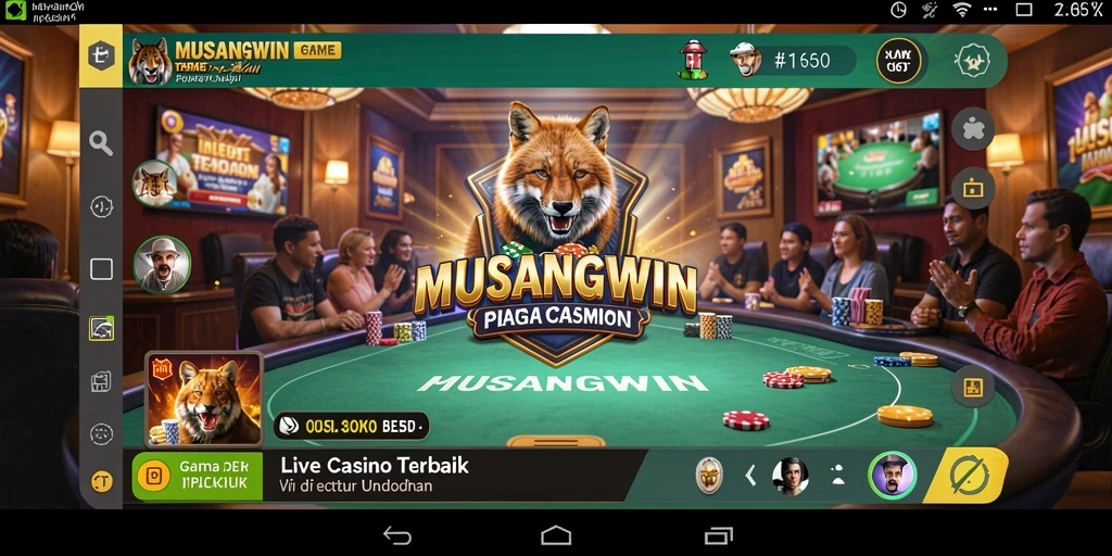 Tampilan menarik dari gameplay Live Casino di MUSANGWIN.