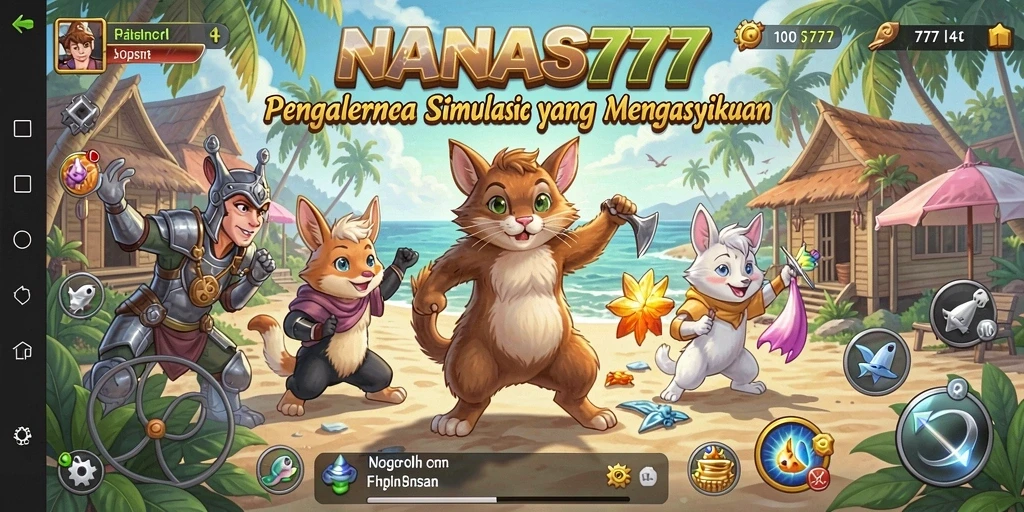 Tampilan menarik dari gameplay simulasi NANAS777 yang seru.