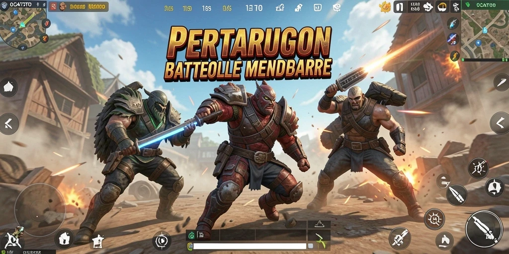 Screenshot gameplay OCATOTO menampilkan aksi mendebarkan Battle Royale.