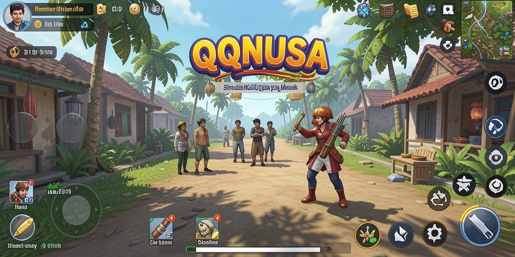 Tampilan gameplay yang menarik di QQNUSA dengan interaksi karakter.