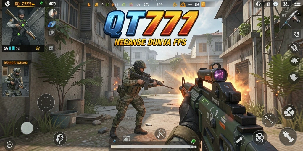 Screenshot QT777 menampilkan aksi tembak-tembakan yang mendebarkan.