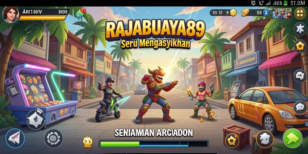Gameplay seru RAJABUAYA89 dengan tantangan Arcade.