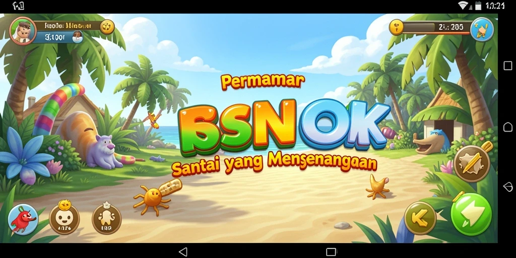 Screenshot utama RSNOK menampilkan gameplay yang santai dan menghibur.
