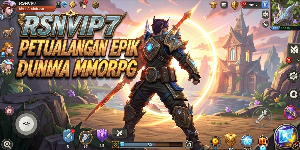 Screenshot menampilkan pertempuran epik dalam permainan MMORPG RSNVIP7.