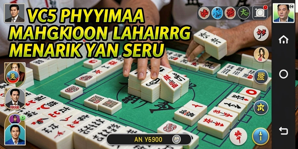 Tampilan utama gameplay VC5 yang menampilkan ubin Mahjong yang menarik.