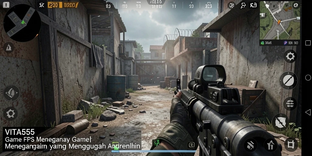 Tampilan gameplay VITA555 yang intens dan penuh aksi.