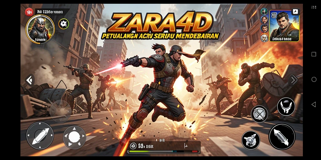 Tangkapan layar gameplay <strong>ZARA4D</strong> yang menampilkan aksi mendebarkan dalam pertempuran.